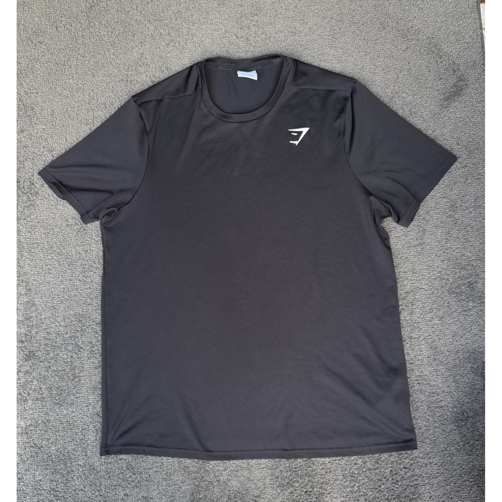 Gymshark Arrival T-Shirt Mens Large Black Short Sleeve Activewear A1A2Z